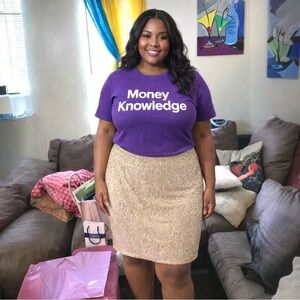 Torrid Beige Sparkling Mini Skirt